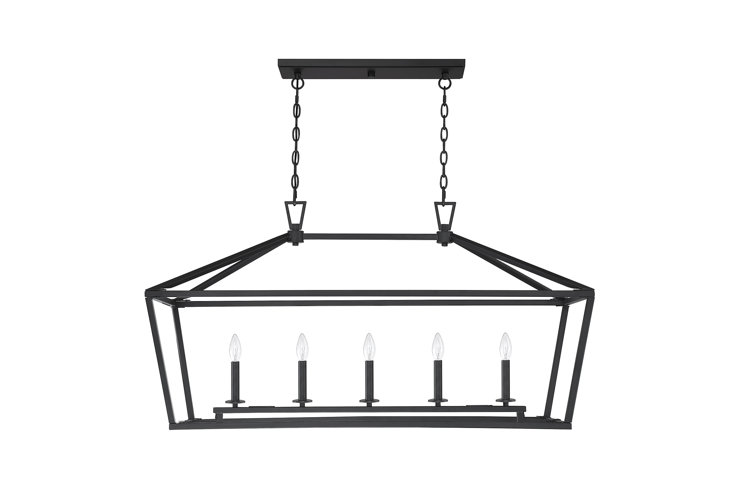 5 light kitchen island linear pendant gracie oaks